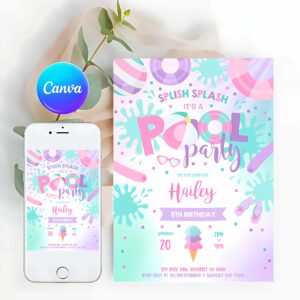 Pool Party Invitation, Pool Party Invitation