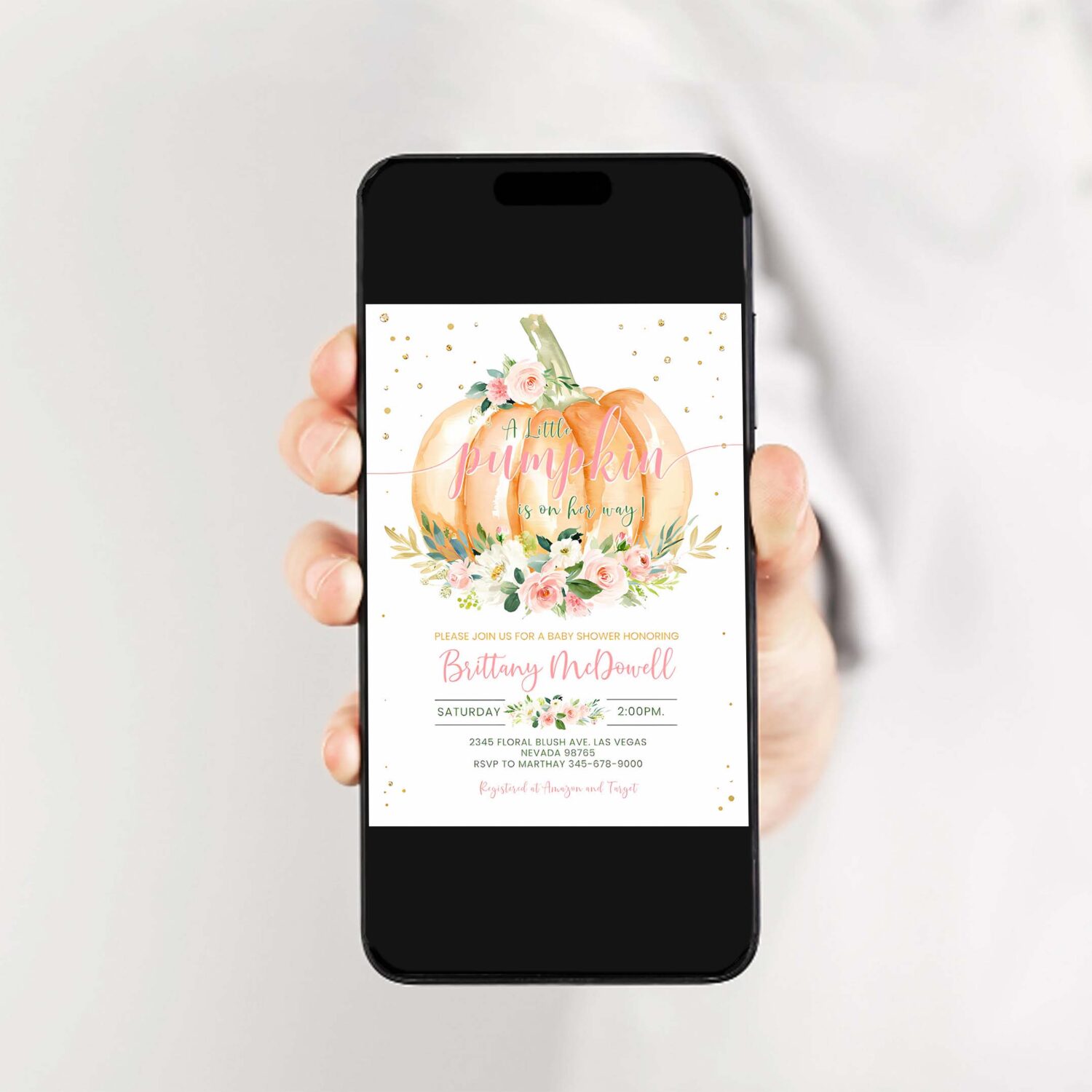 Pumpkin baby shower invitation editable girl pumpkin baby shower invites fall autumn invitations 2