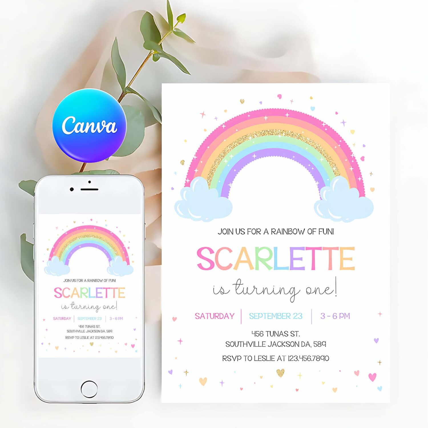 Rainbow birthday invitation girl rainbow invitation rainbow invitation