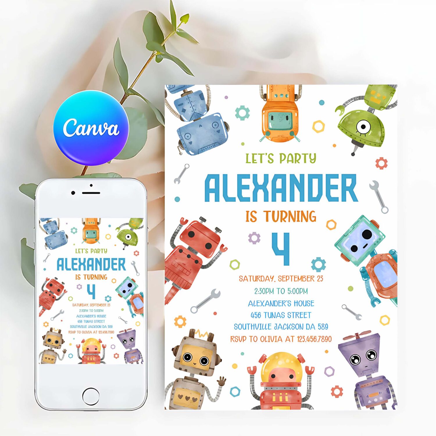 Robot birthday invitation robot birthday invitation robot invitation