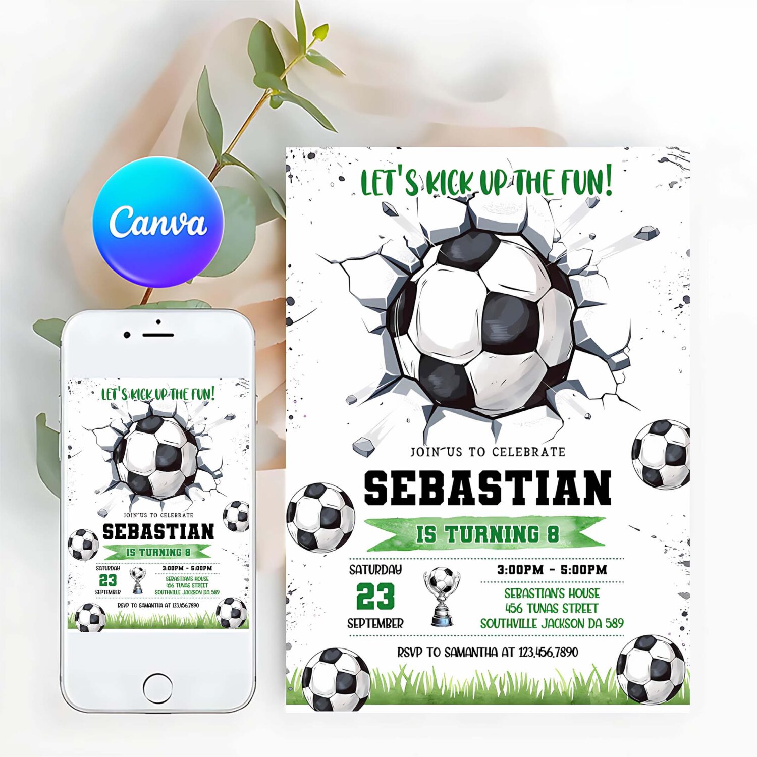 Soccer birthday invitation soccer birthday invitation soccer invitation