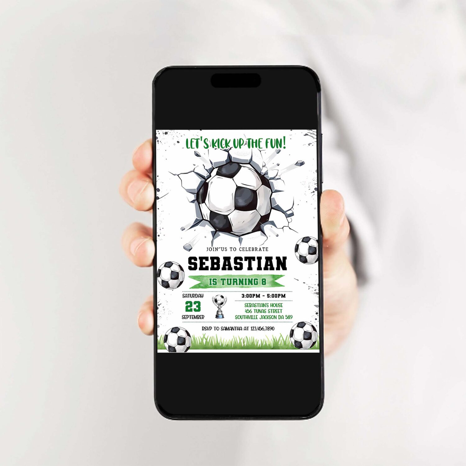 Soccer birthday invitation soccer birthday invitation soccer invitation 2