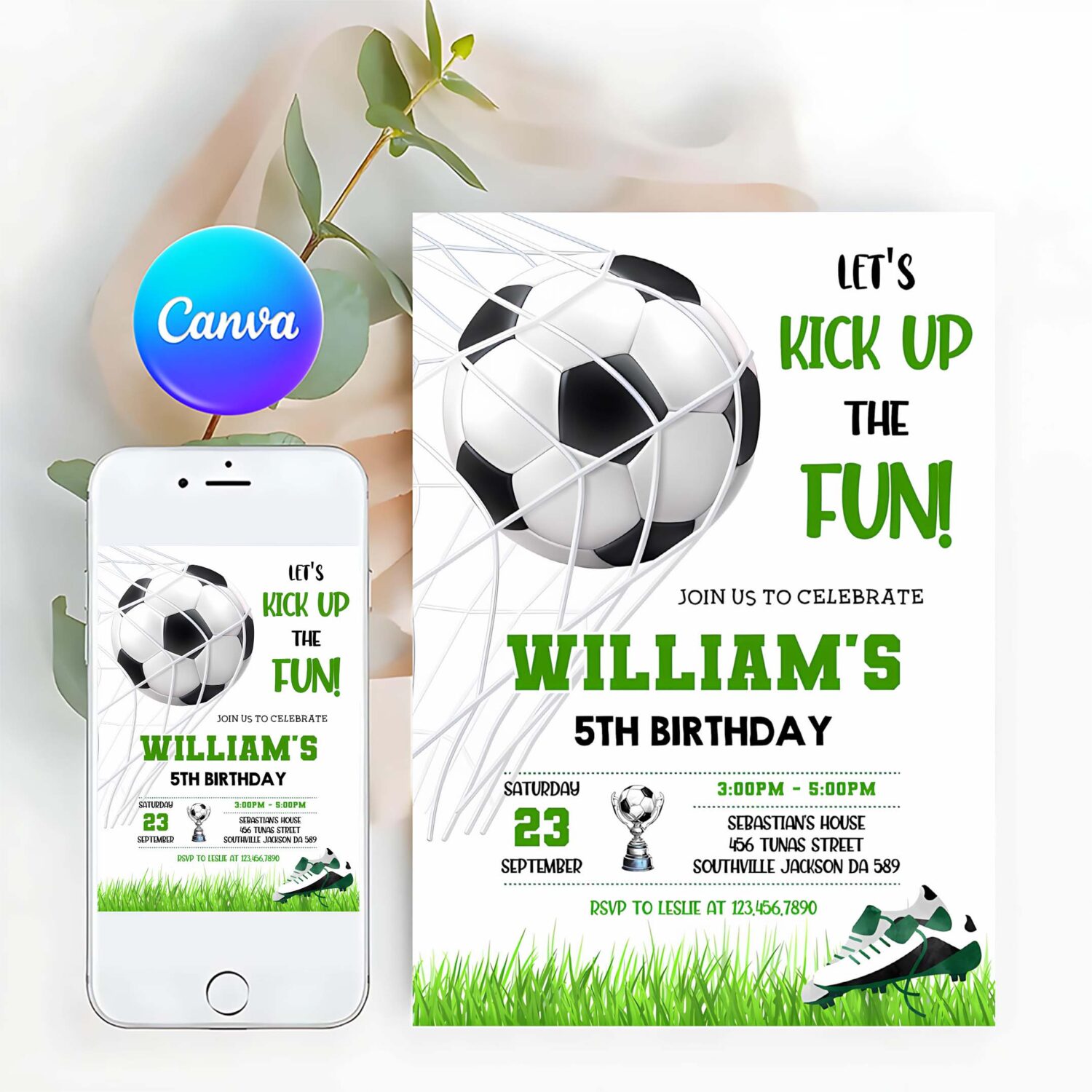 Soccer birthday invitation template soccer birthday invitation soccer invitation