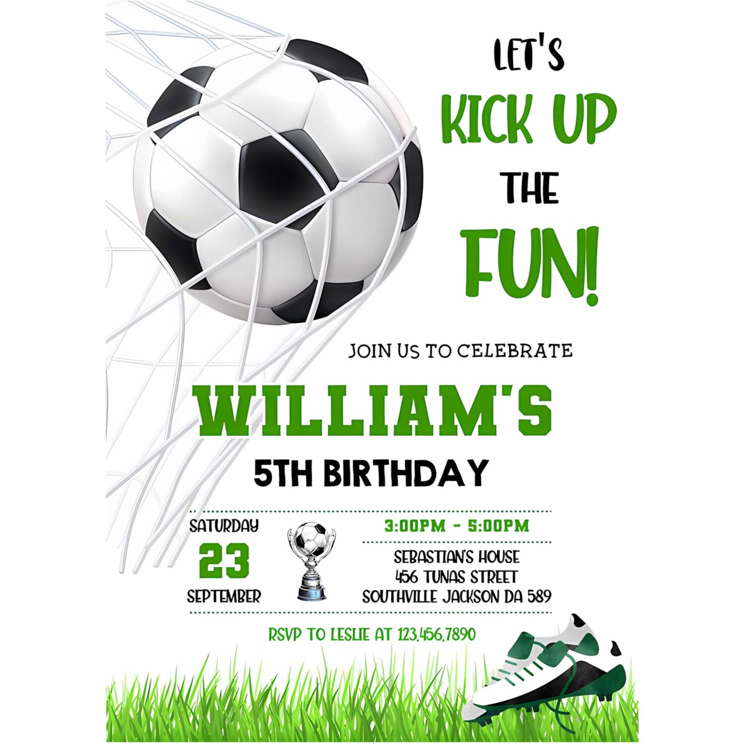 Soccer birthday invitation template soccer birthday invitation soccer invitation 4