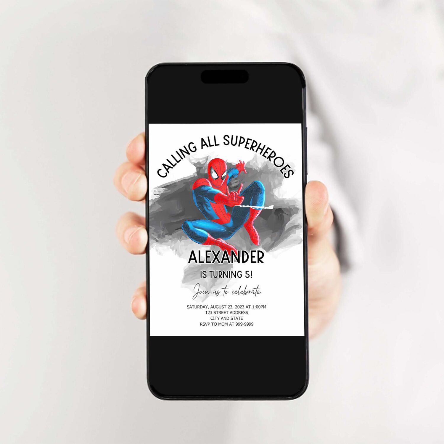 Spiderman invitation spiderman birthday invitation spiderman birthday invite 2