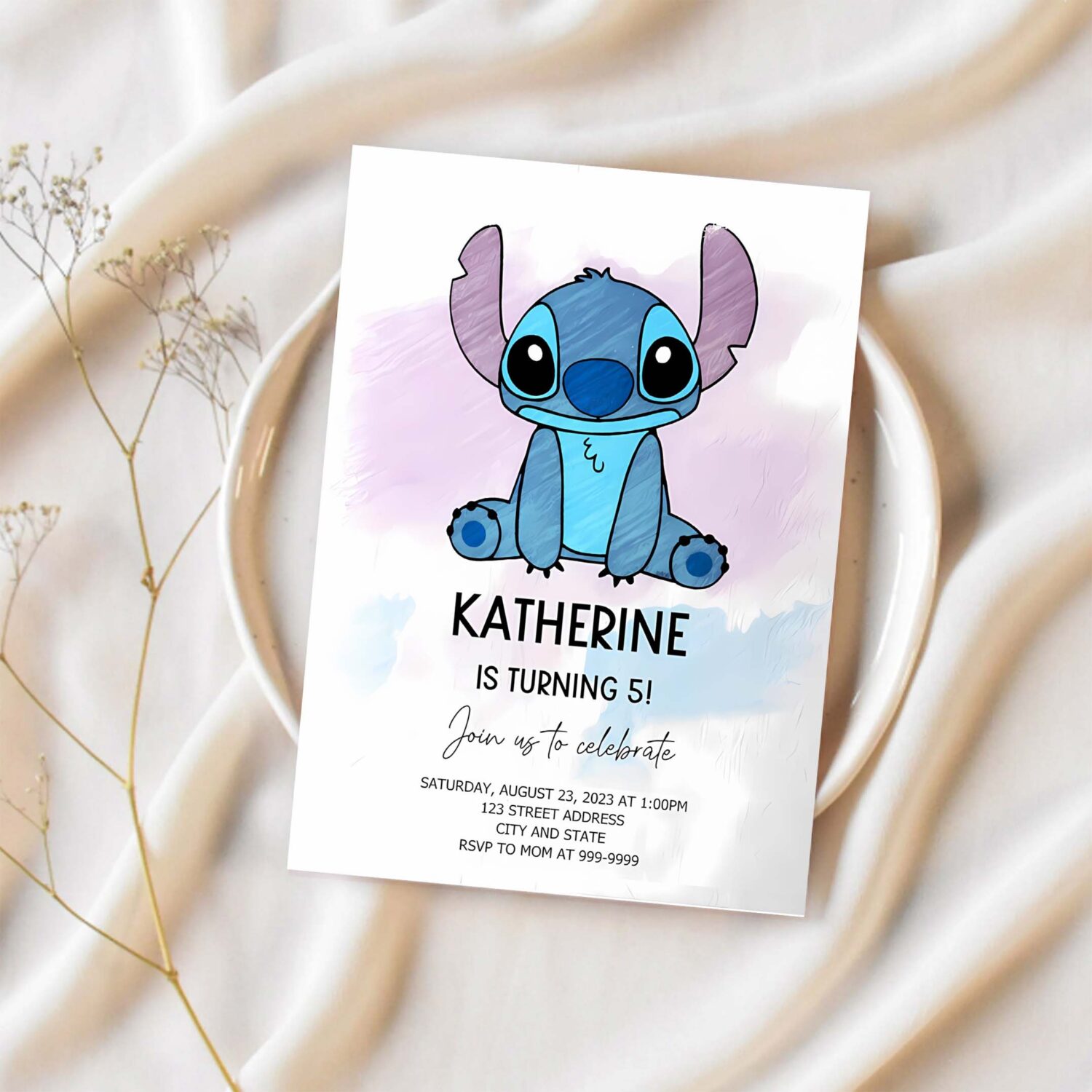 Stitch birthday invitation stitch invitation stitch lilo invitation stitch birthday 1