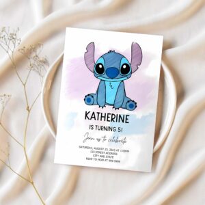 Stitch birthday invitation stitch invitation stitch lilo invitation stitch birthday 1