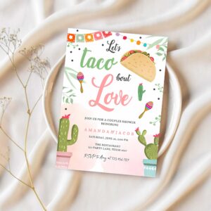 Taco bout love fiesta couples shower invite cactus bridal shower taco 1