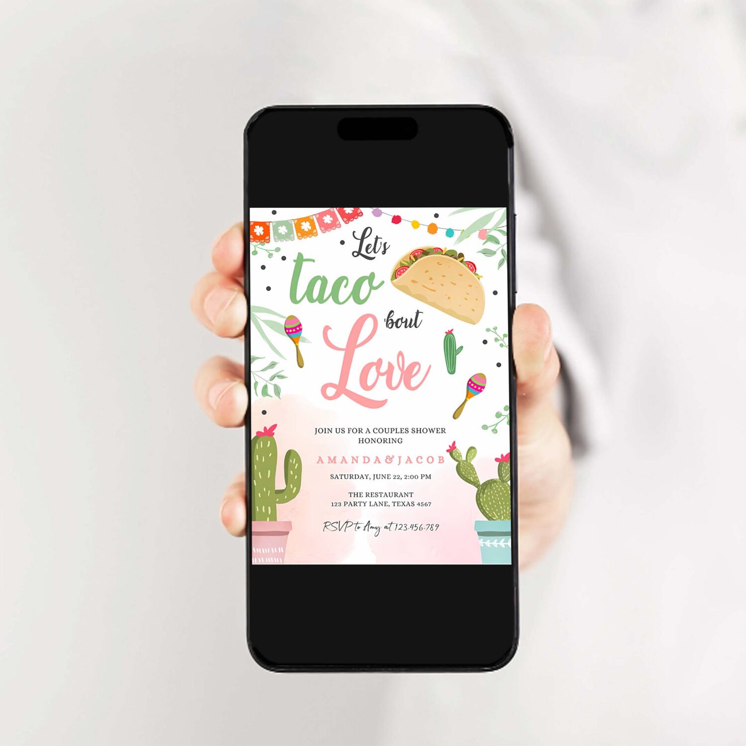 Taco bout love fiesta couples shower invite cactus bridal shower taco 2