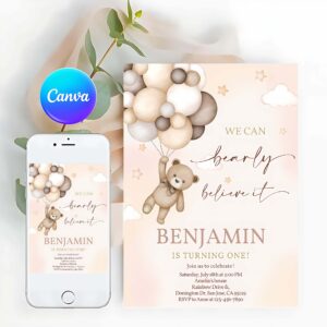 Teddy Bear Invitation, Teddy Bear Invitation