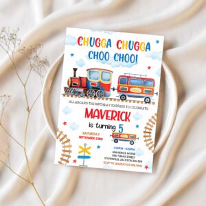 Train birthday invitation template toy train invitation train birthday invitation 1