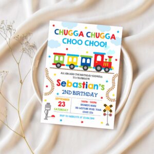Train birthday invitation toy train kids invitation train birthday invitation 1