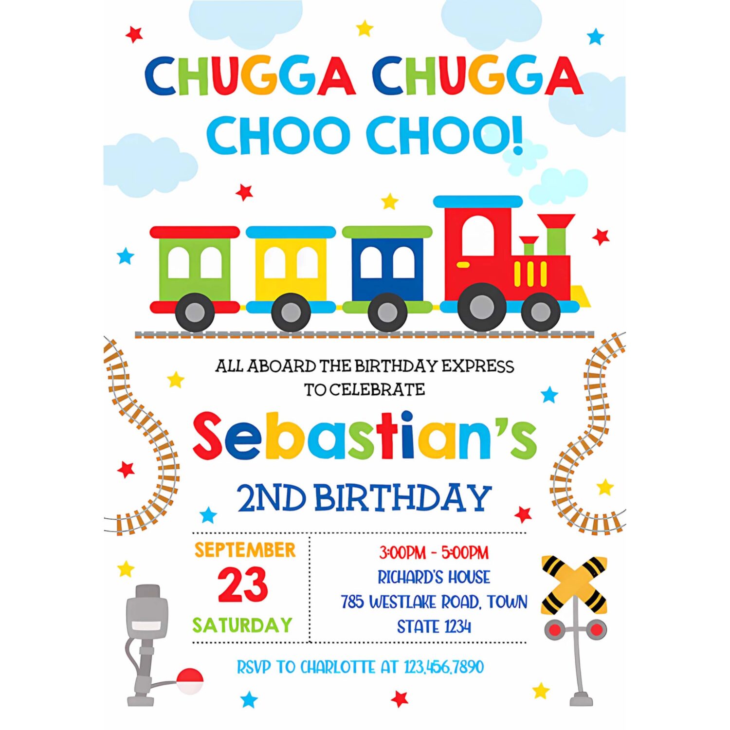 Train birthday invitation toy train kids invitation train birthday invitation 4