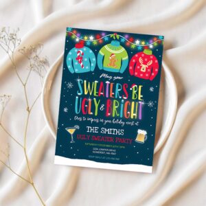 Ugly sweater party invite ugly and bright sweater l89x 1