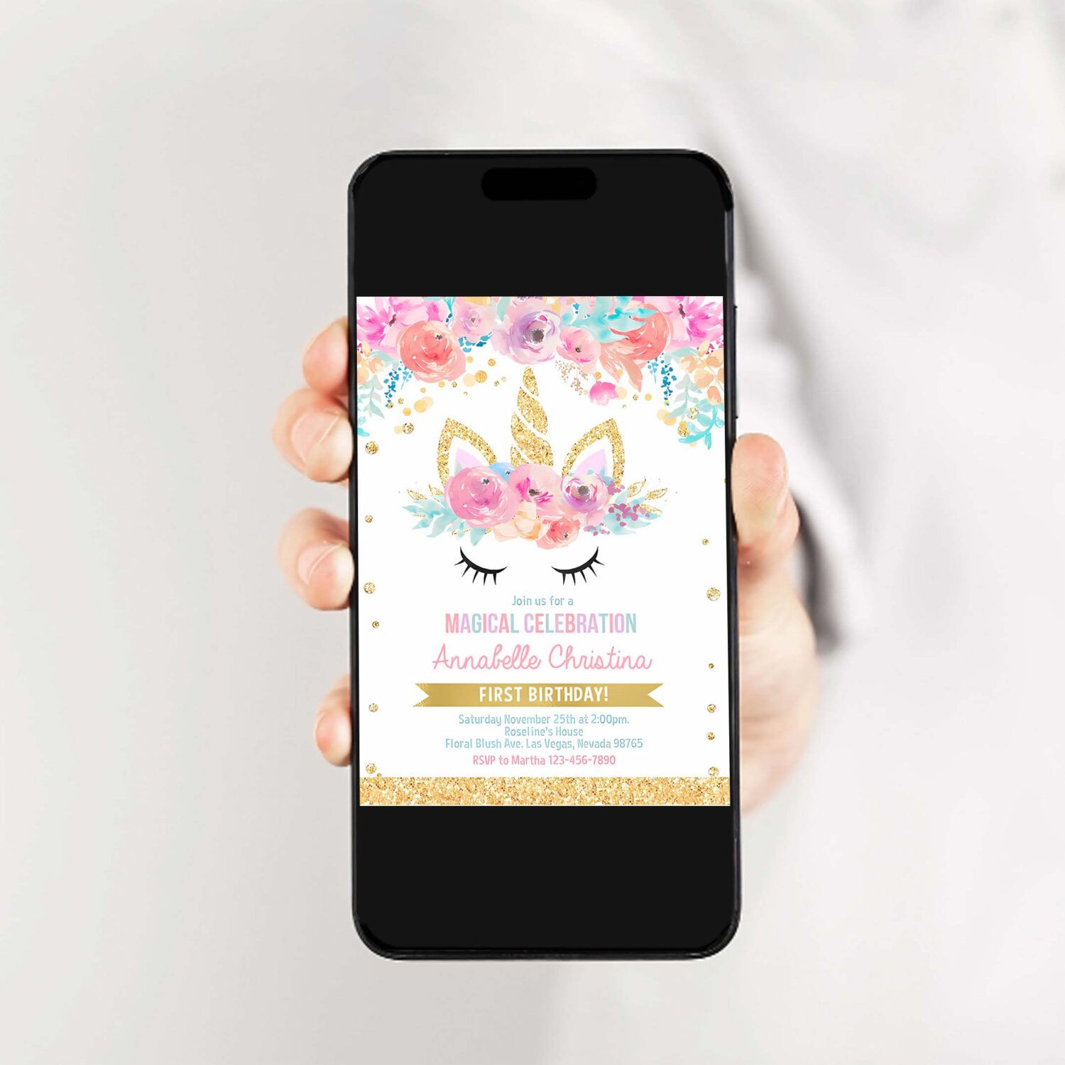 Unicorn birthday invitation editable unicorn invite unicorn birthday party unicorn party magical invitation 2